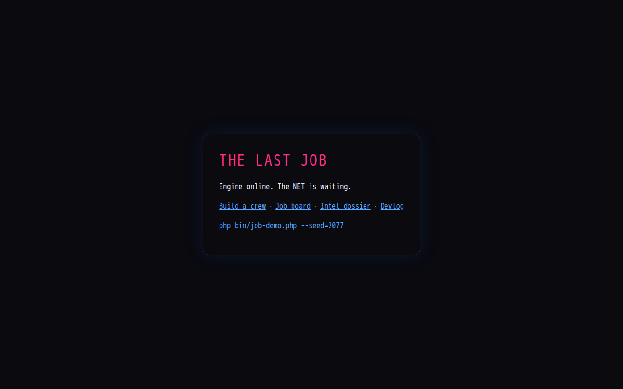 Devlog screenshot: terminal deck flow.
